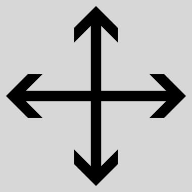 Oklar düz vektör simgesini genişletin