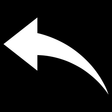 Düz vektör simgesi geri al