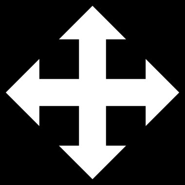 Oklar düz vektör simgesini genişletin