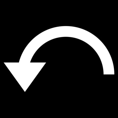 Saatin tersi yönde düz vektör simge döndürmek