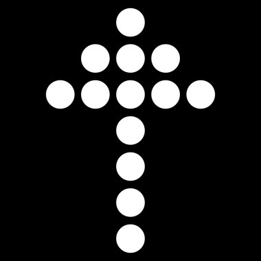 Düz vektör simge yukarı noktalı ok