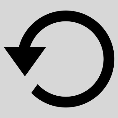 Saatin tersi yönde düz vektör simge döndürmek