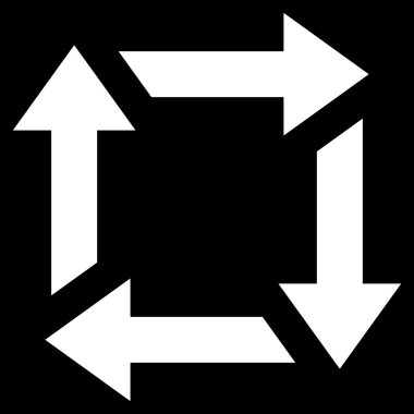 Geri dönüşüm düz vektör simgesi