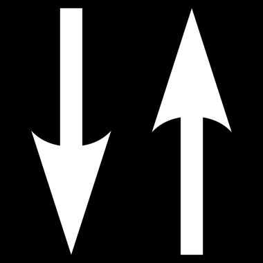 Vektör simge dikey Exchange oklar düz