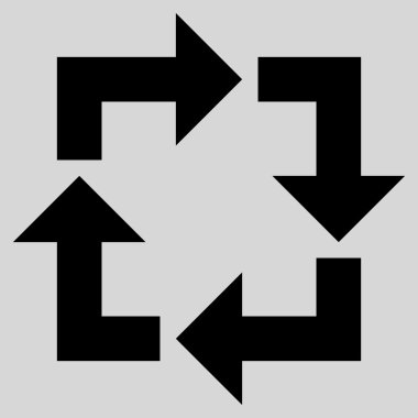 Geri dönüşüm düz vektör simgesi