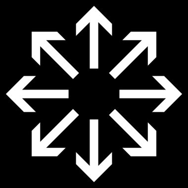 Radyal oklar düz vektör simgesi