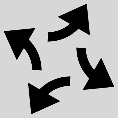 Santrifüj oklar düz vektör simgesi