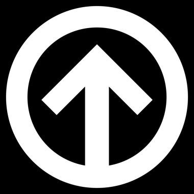 Yön yukarı düz vektör simgesi