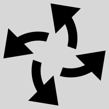 Santrifüj oklar düz vektör simgesi