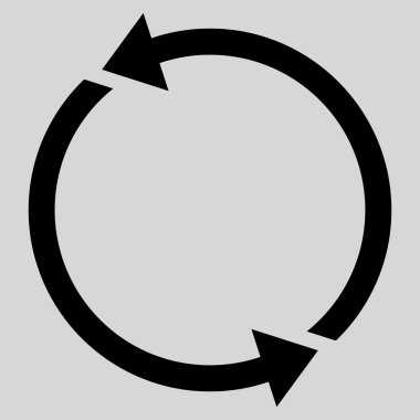 Geri dönüşüm düz vektör simgesi