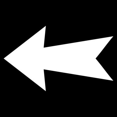 Ok sol düz vektör simgesi