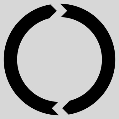 Döndürme düz vektör simgesi