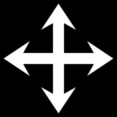 Oklar düz vektör simgesini genişletin