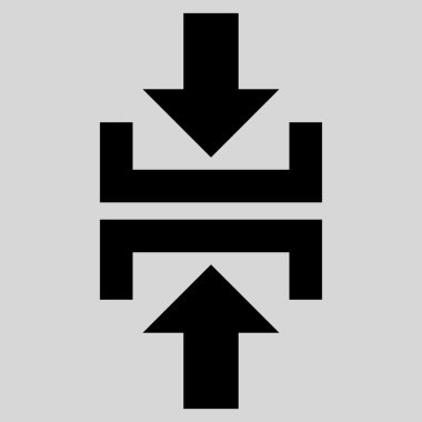 Basın düşey yönde düz vektör simgesi