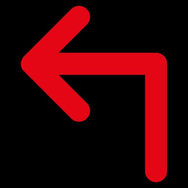 Sol düz vektör simge açmak