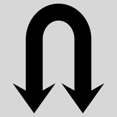 Geri dönmemiz ok düz vektör simgesi