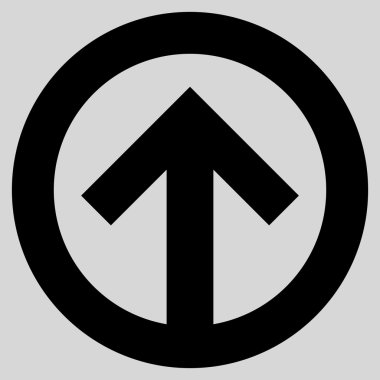 Yön yukarı düz vektör simgesi