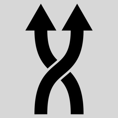 Düz vektör simge yukarı okları shuffle