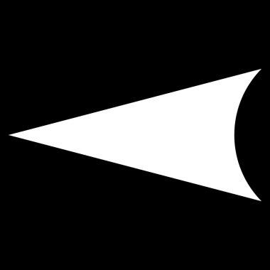 Ok ucu sol düz vektör simgesi