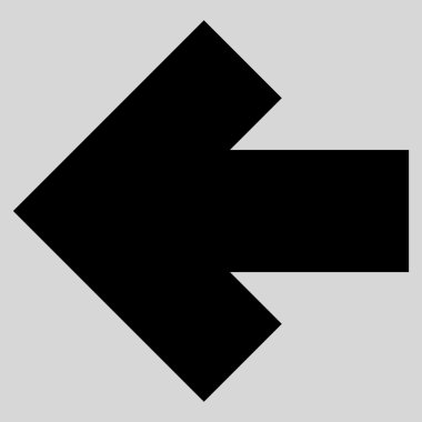 Ok sol düz vektör simgesi