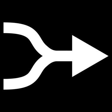 Ok birleştirmek değil düz vektör simgesi