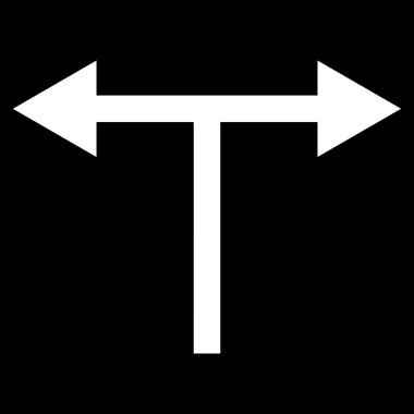 Bifurkasyon oklar sol düz vektör simgesi sağ