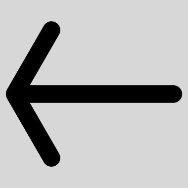 Ok sol düz vektör simgesi