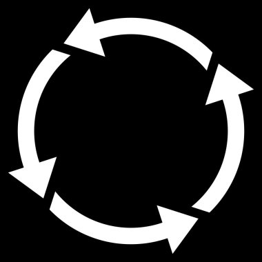 Geri dönüşüm düz vektör simgesi