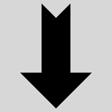 Düz vektör simgesi aşağı ok