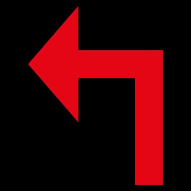 Sol düz vektör simge açmak