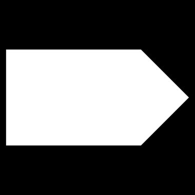 Yön sağ düz vektör simgesi