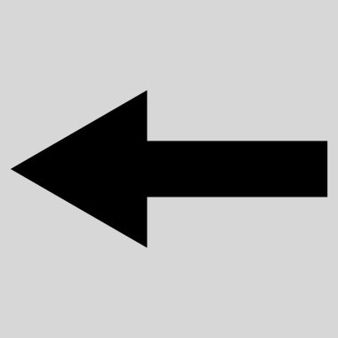 Ok sol düz vektör simgesi