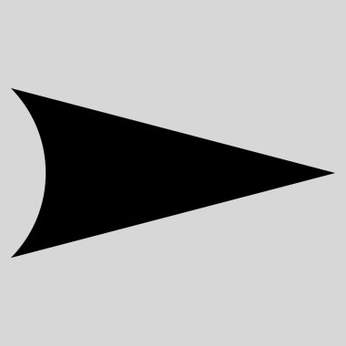 Ok ucu sağ düz vektör simgesi