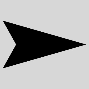 Ok ucu sağ düz vektör simgesi