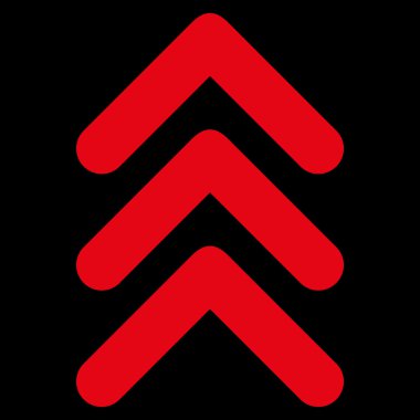 Düz vektör simge yukarı çift ok ucu