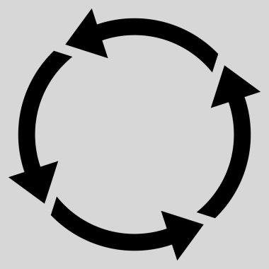 Geri dönüşüm düz vektör simgesi