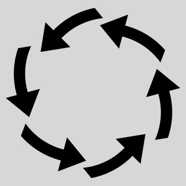 Dolaşım düz vektör simgesi