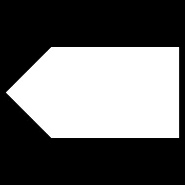 Yön sol düz vektör simgesi