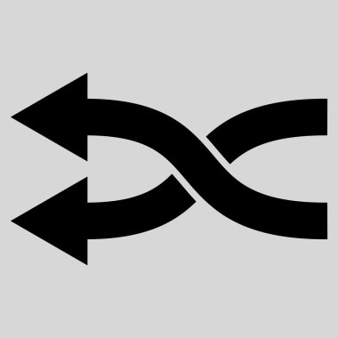 Shuffle oklar sol düz vektör simgesi