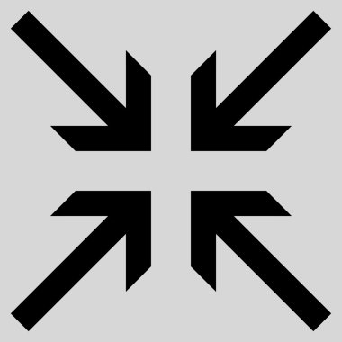 Oklar düz vektör simge collide