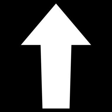 Düz vektör simge yukarı ok