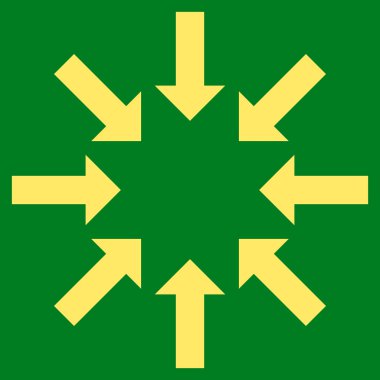 Daraltma okları düz vektör simgesi