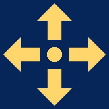 Oklar düz vektör simgesini genişletin