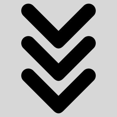 Düz vektör simgesi aşağı çift ok ucu