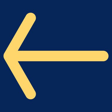 Ok sol düz vektör simgesi