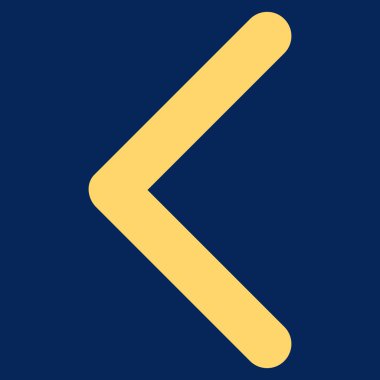 Yön sol düz vektör simgesi