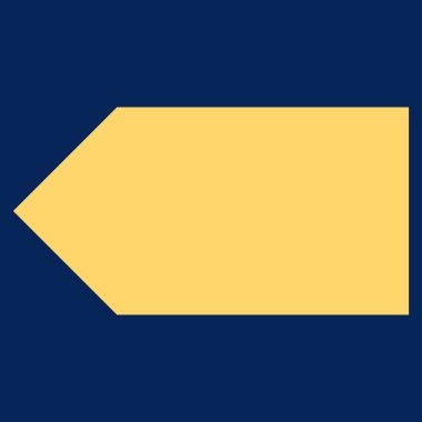 Yön sol düz vektör simgesi