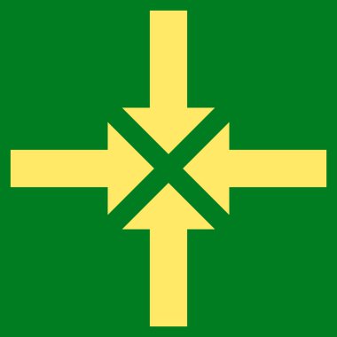 Sıkıştır Oklar Düz Vektör Sembolü