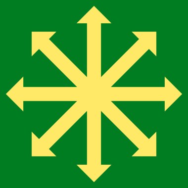 Oklar düz vektör piktogram genişletin