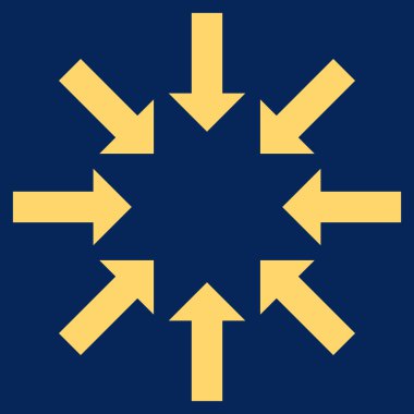 Daraltma okları düz vektör simgesi